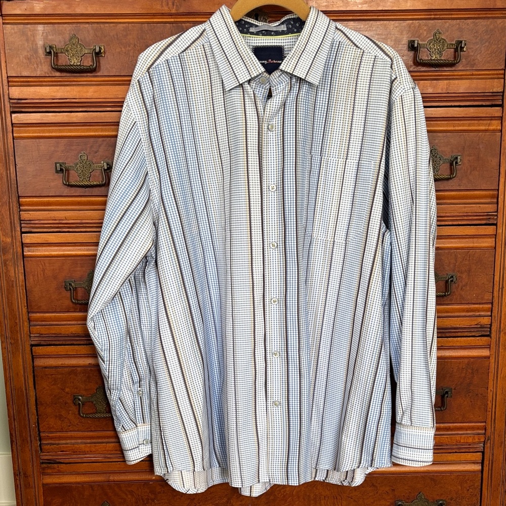 Tommy Bahama Isle About That Bass Button Down Shirt Size XL Relaxed Luxury - Picture 2 of 7